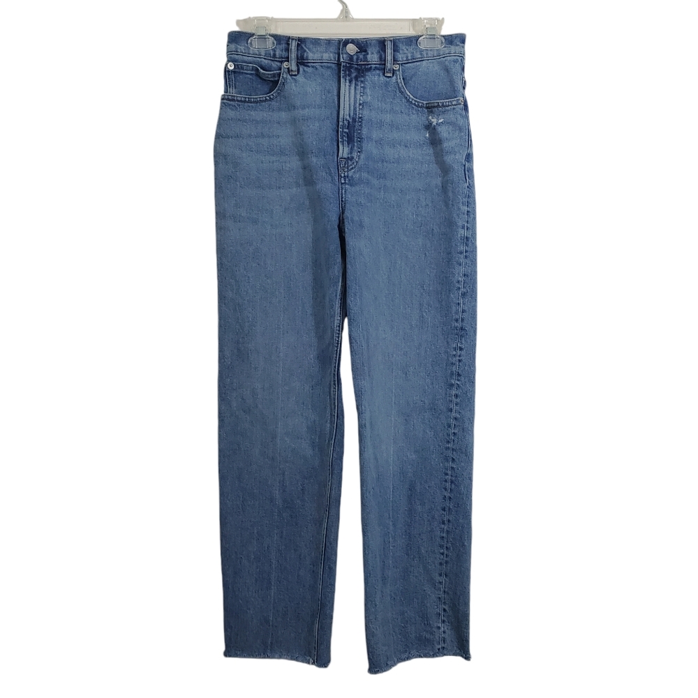 Everlane The Way High Jean Denim Raw Hem Size 27 Boho Casual